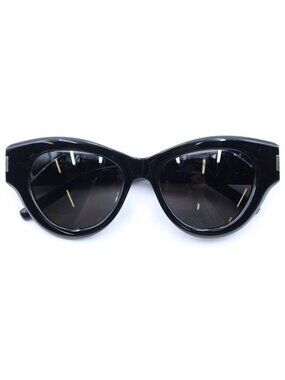 Saint Laurent Paris Oval Frame Sunglasses Eyewear Black 51